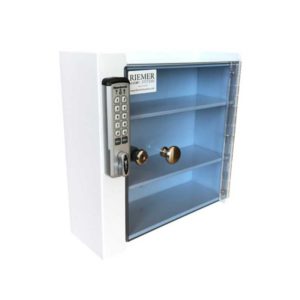 Small Wall Mounted Locking Cabinet - Angle